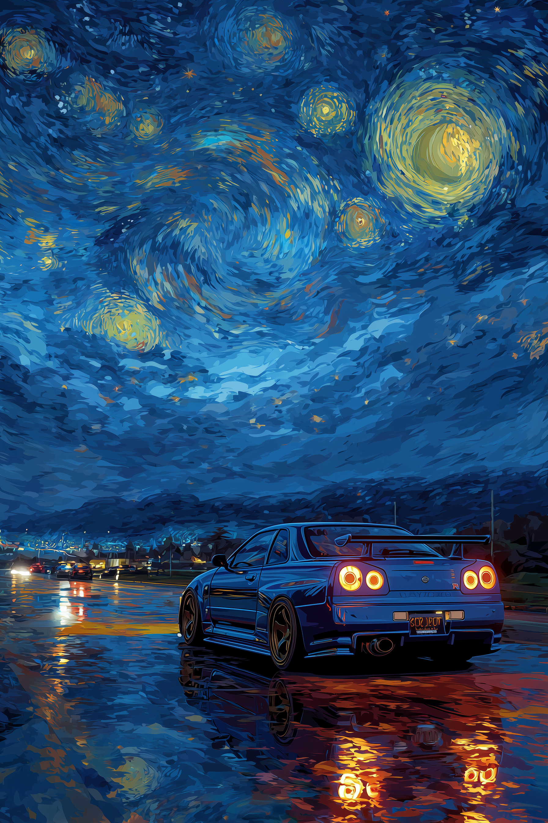 Waterpainted Car