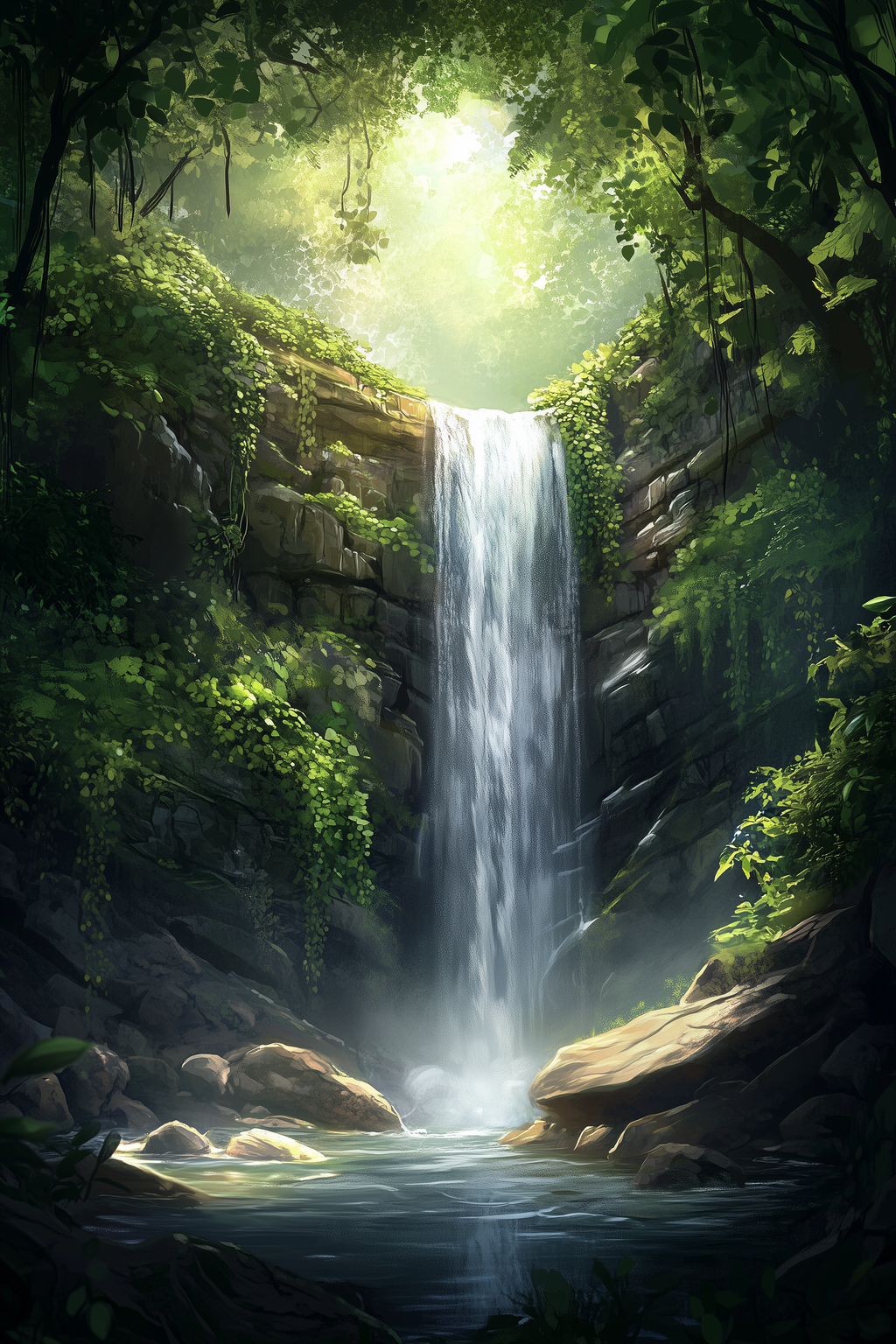 Hidden waterfall