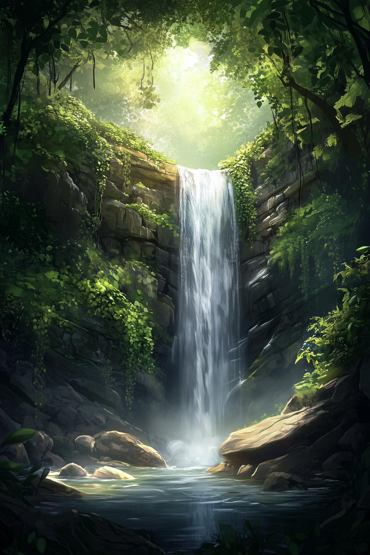 Versteckter Wasserfall