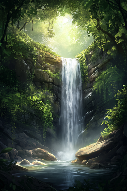 Versteckter Wasserfall