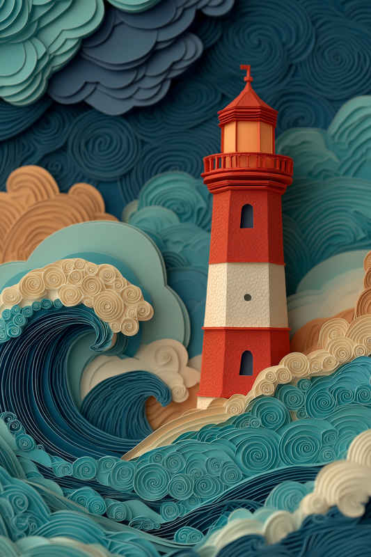 Paper Cut Lighthouse
