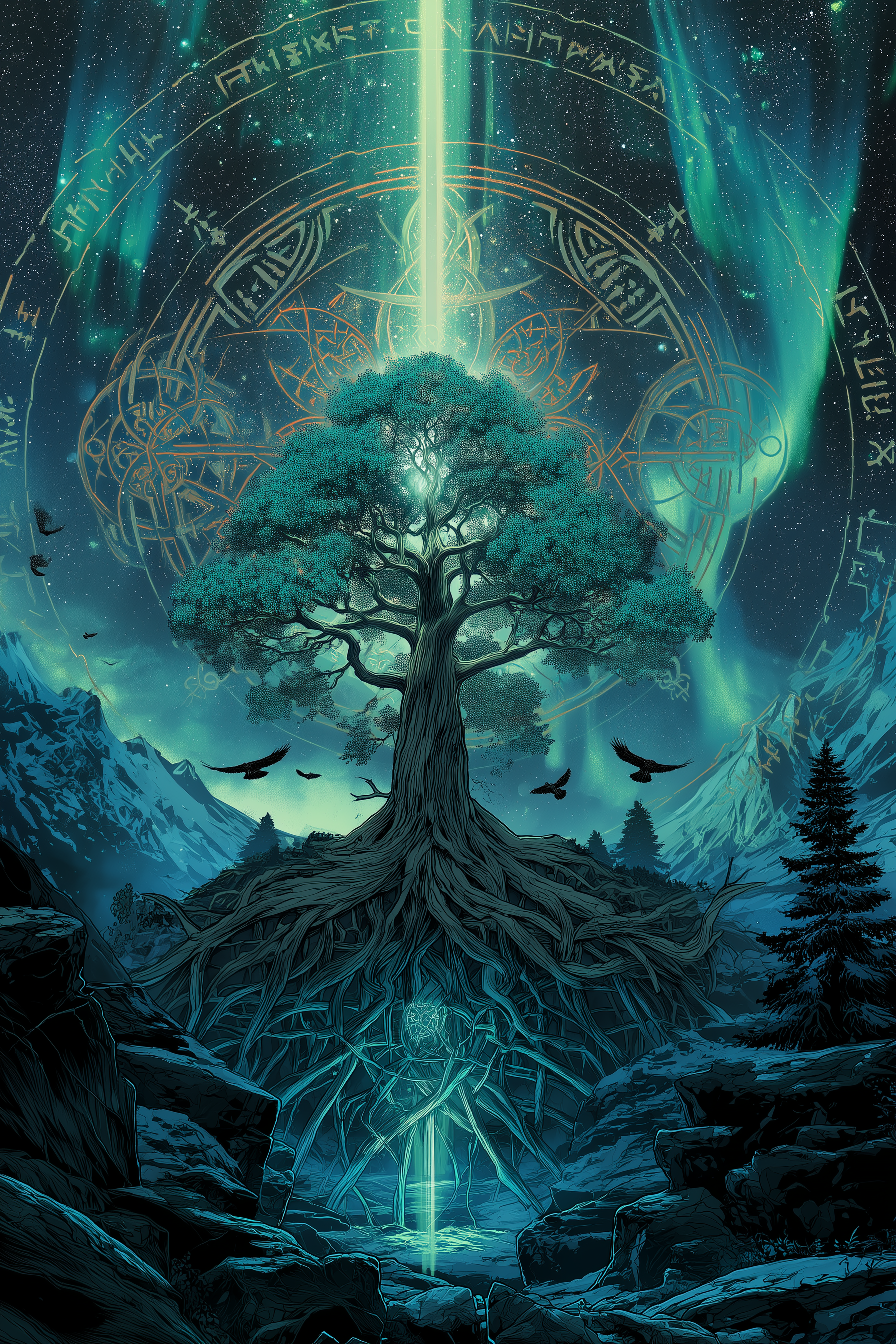 Glowing Yggdrasil