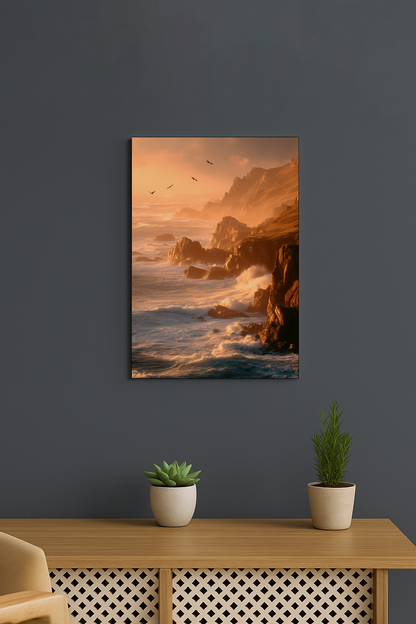 Sonnenuntergang an der Klippe