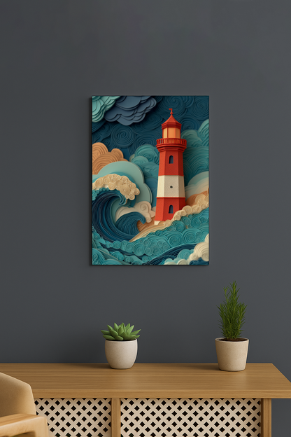 Paper Cut Lighthouse