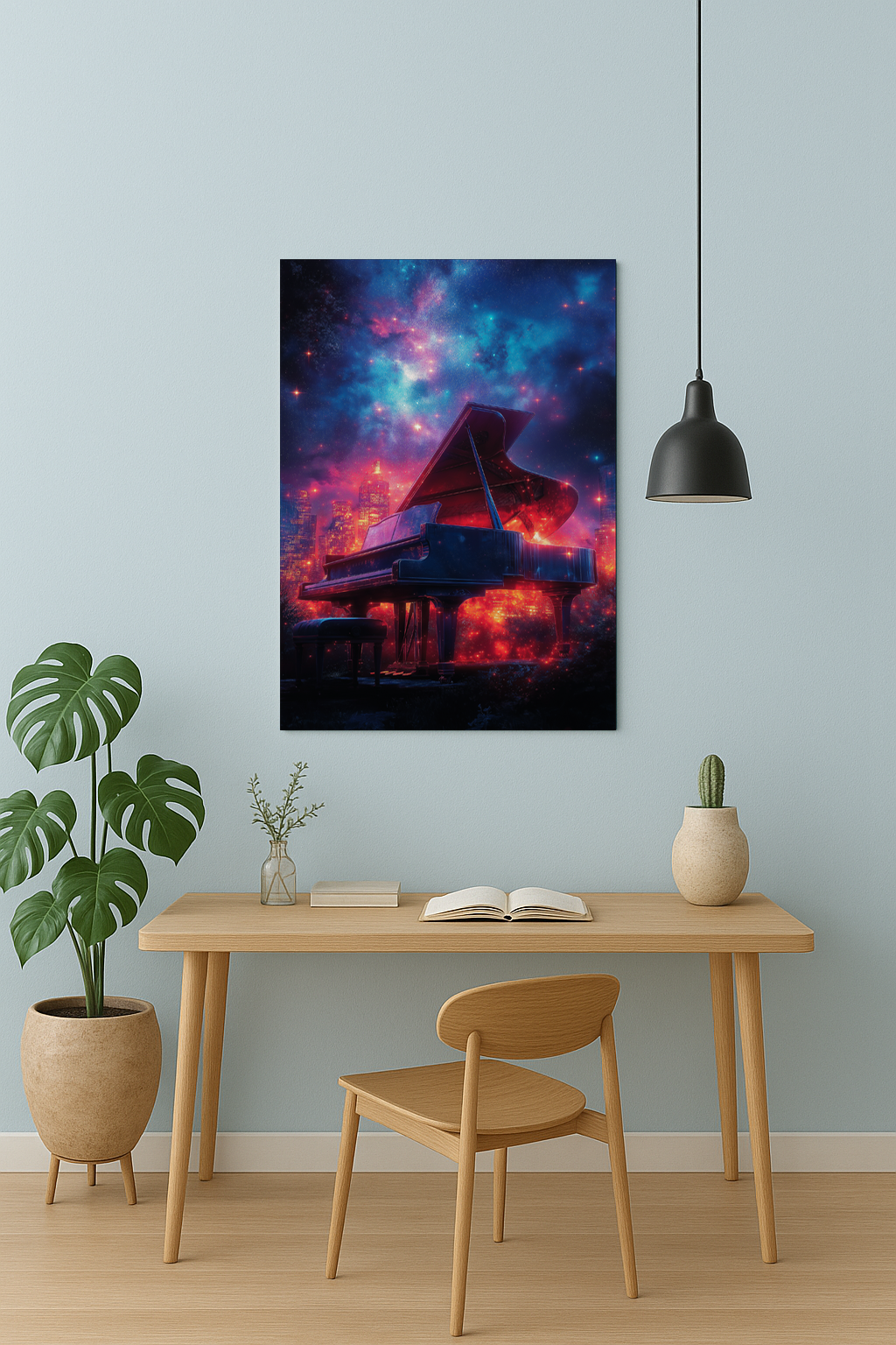 Poster mit magischem Klavier