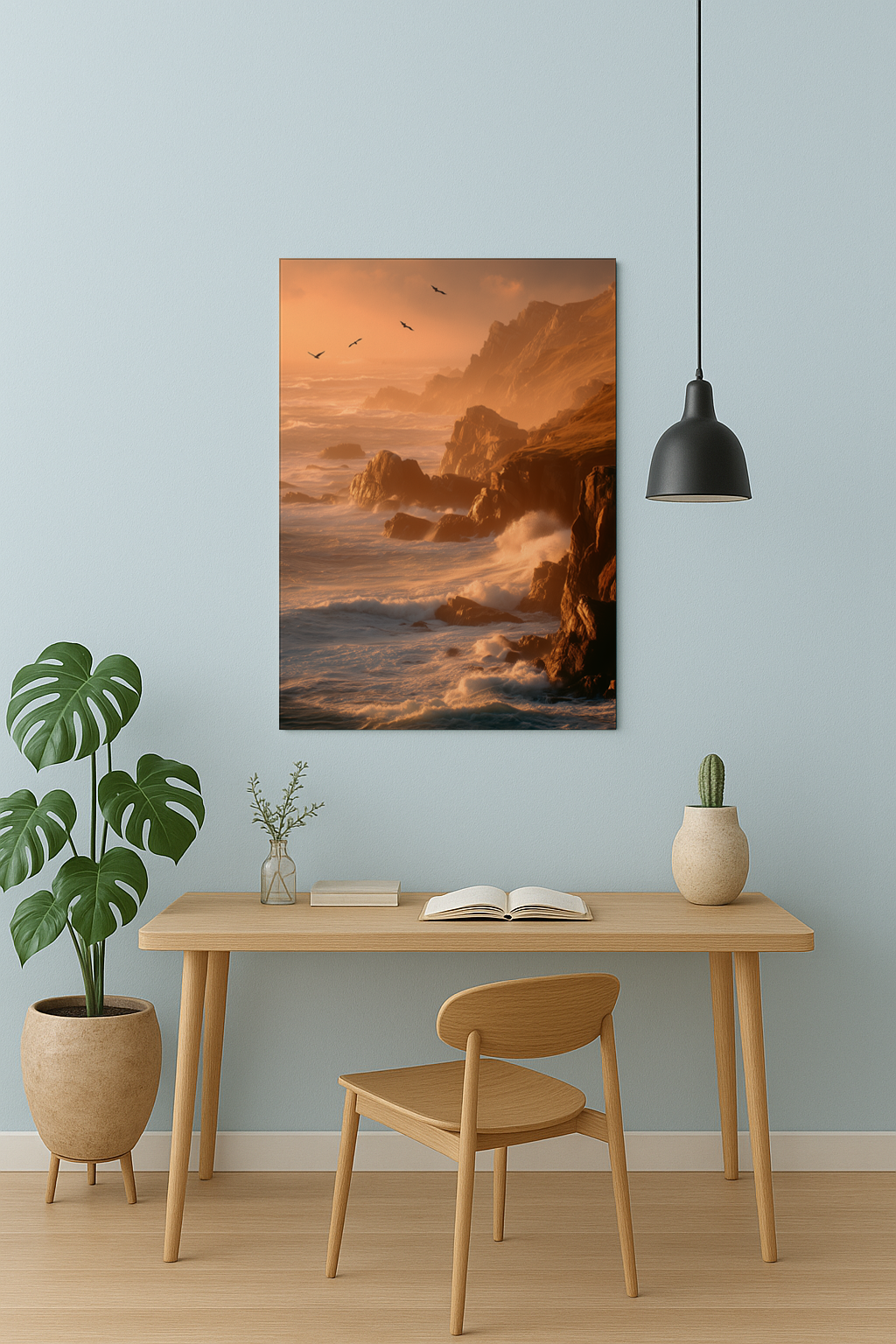 Sonnenuntergang an der Klippe