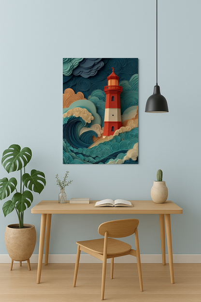 Paper Cut Lighthouse